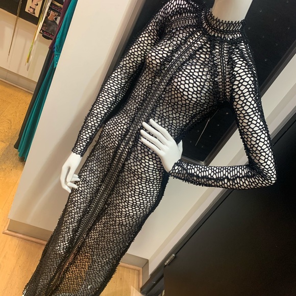 Black mesh dress - Picture 1 of 10